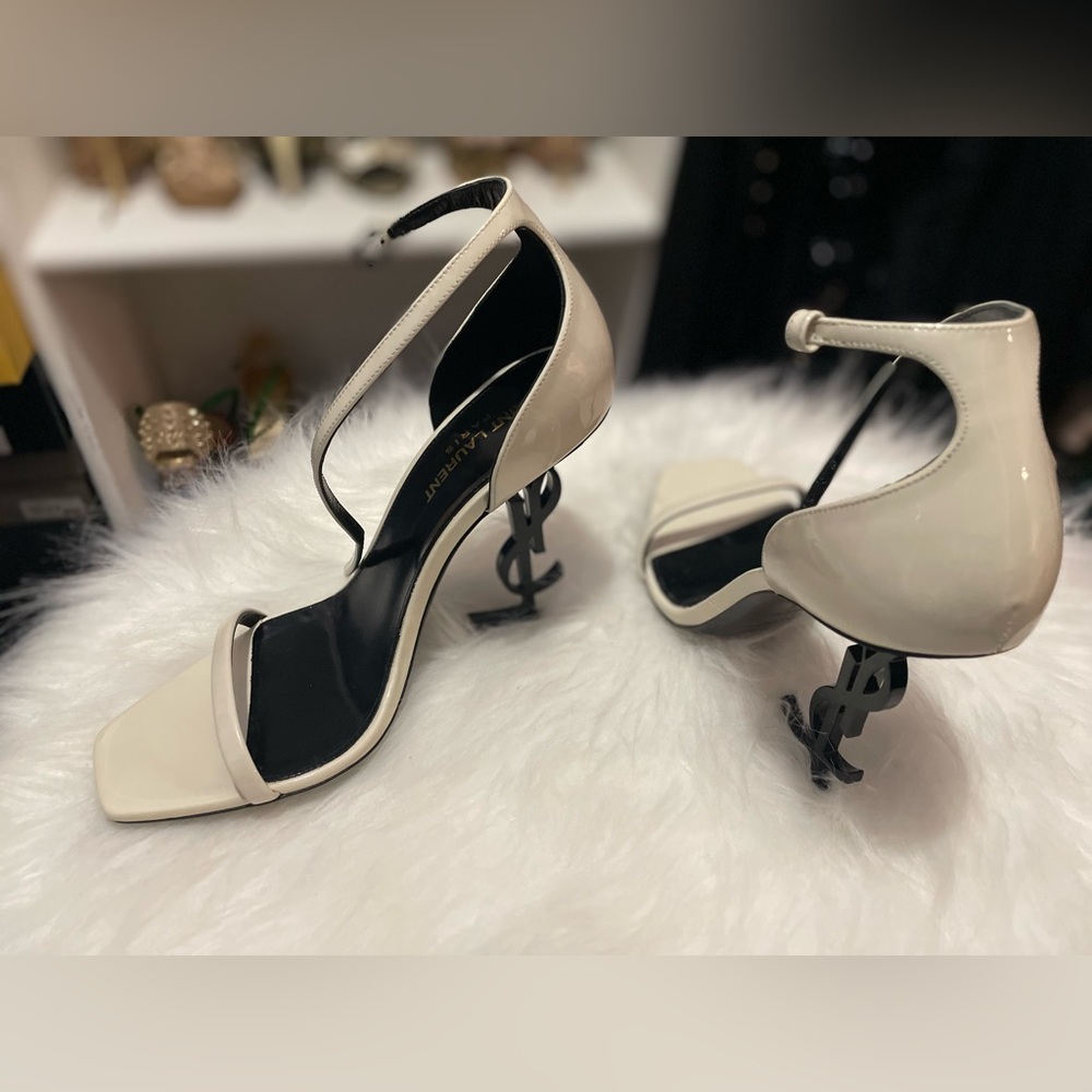 Saint Laurent white heel